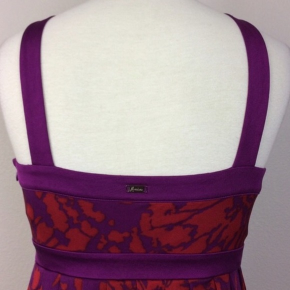 Marciano Red and Purple Printed Silk Dress - Picture 3 of 4